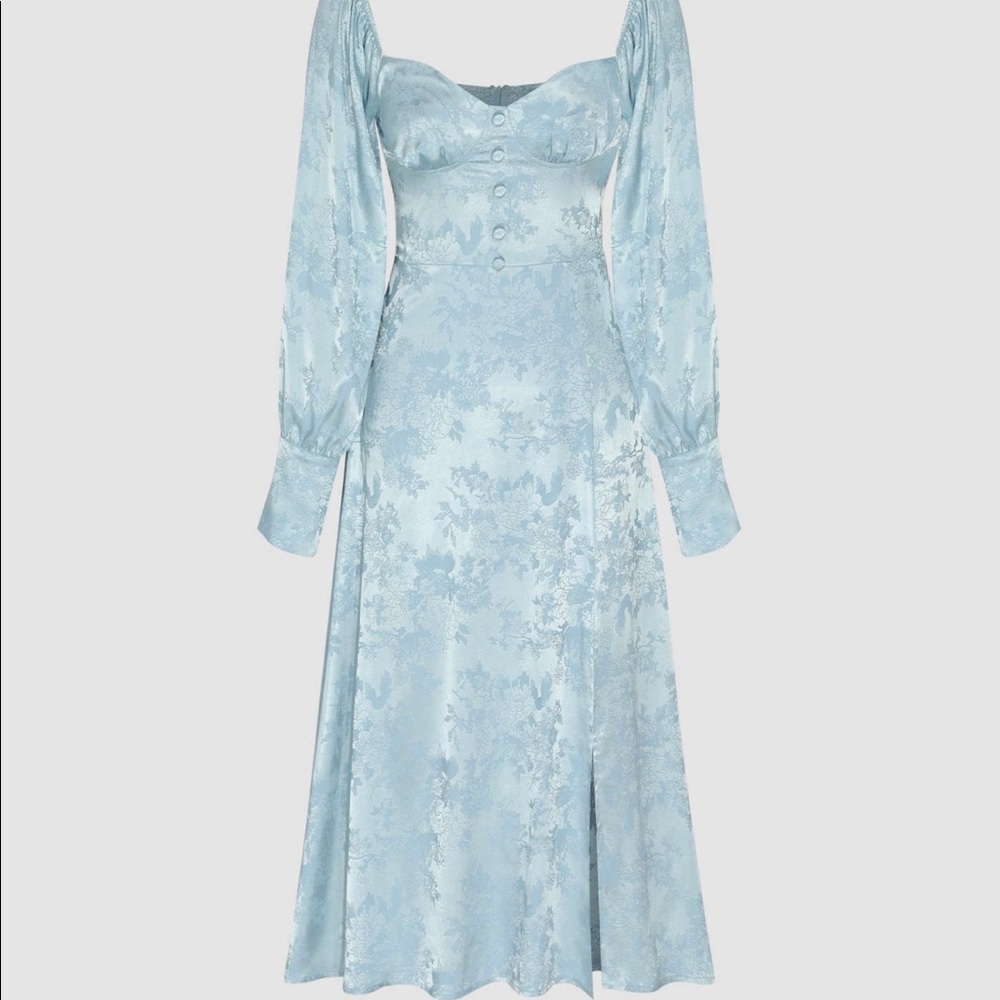 Womens Cider Floral Slit MIDI Dress